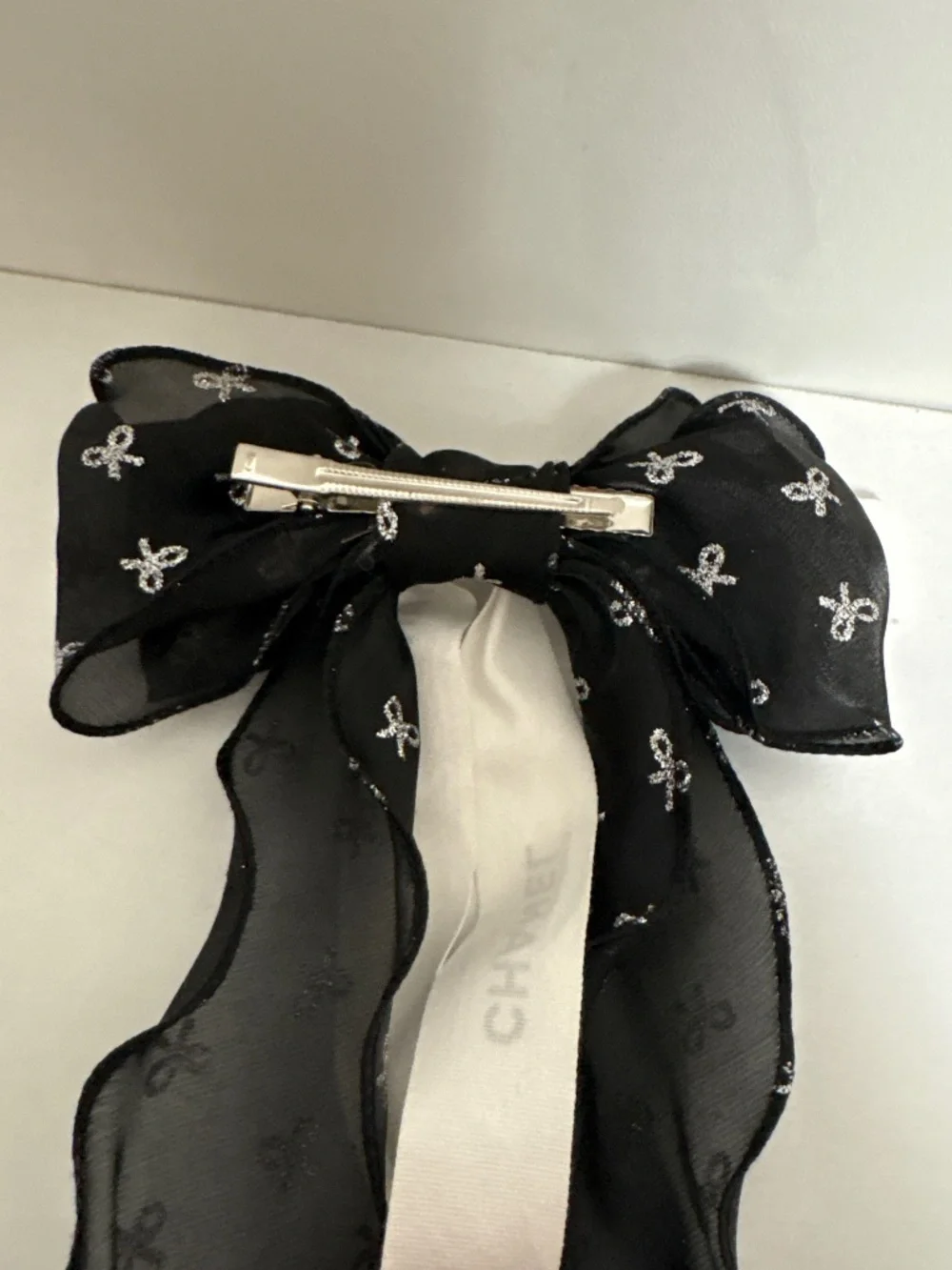 Chanel Ribbon Bow Hair Clip